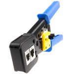 Pro RJ45 Ratchet EZ Crimper for Pass-Through Cat5e/Cat6 RJ45 RJ11/RJ12 Ends