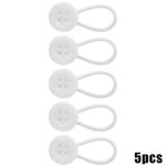 5Pcs White Shirt Collar Cuff Extender Extension Neck Size Button 