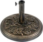 CAST IRON ROUND UMBRELLA PARASOL BASE STAND PATIO OUTDOOR GARDEN HEAVY 9KG