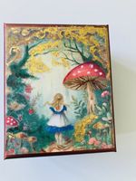 Upcycled Alice In Wonderland Storage Box Trinket Box Jewellery Box Keepsake Box