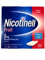 Nicotinell Fruit Gum Quit Smoking  2 mg. 204 Pieces. Exp: 01/27
