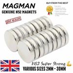 Super Strong Neodymium Magnets N52 2mm 4mm 6mm 8mm 10mm 12mm 20mm For Crafts
