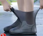Pair Silicone Waterproof Shoe Covers Rubber Rain Boot Overshoes for Outdoor Use