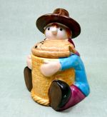 Windmill Windy Miller Ceramic Jam Pot Camberwick Green Vintage 13cm - VGC