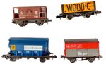 Rake Of 4 Graham Farish Peco N Gauge Mix Wagons Railfreight Tullis Wood Unboxed.