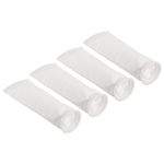 4pcs 4'' Ring Filter Socks, 5 Micron Mesh Bags Pool Skimmer Basket, White