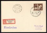German Reich 1943 Card RECO Brown Ribbon BU Munich-Riem 01.08.1943