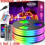 20M LED Strip Lights RGB Colour Changing Tape Cabinet Kitchen USB TV Lighting