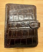 Vintage Mulberry Croc Embossed Leather Personal Organiser Agenda Krause UK