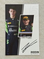 Zane Maloney F2 Formula 2 Signed Driver Card - Rodin Motorsport