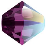 Swarovski Crystal Beads Bicone Amethyst Shimmer (5328)