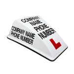 Lettercraft SOM 13 White + Graphics & Rubber Seal - Magnetic Driving School Sign