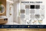 PVC Shower Wall Panels 1x2.4m 10mm Waterproof Bathroom Cladding Tile Alternative