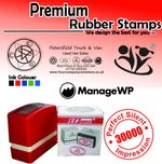 Custom Self Inking Stamp Personalised Name Address Logo Business Rubber Stamp