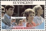 Prince Andrew Fergie Royal Wedding St Vincent Maxicard Postcard 1986 (13564)