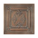 Vintage Pattern Tin ceiling Tiles PVC wall panel PL63 Weather copper 10pcs/lot