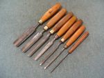 Good set of seven gouges, by Marples, Sorby etc.