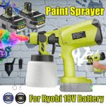 For Ryobi 18V battery Cordless High Pressure Spray Gun Paint Sprayer 1000ml UK