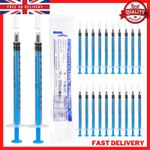 1ml Syringes 20 Pack Colostrum Syringe Plastic Syringes with Cap,Disposable for