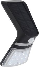 Luceco LED Solar Guardian Wall Light with PIR Motion Sensor, 1.5 Watts, Black