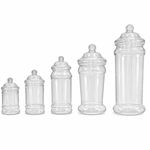 Plastic Sweet Storage Jar Victorian Bobble Lid PET Food Grade Candy Container UK