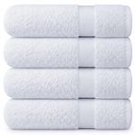 Infinitee Xclusives White Bath Towels - 4 Pack, Brilliant 