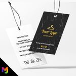 Custom Clothing Swing Tags Cards Printing | Black Marble Gold Modern Style
