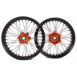 For Husqvarna FC FE 17" Supermoto Wheel Set For KTM SX XC SXF EXC-F XC-F SXS EXC
