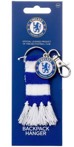 CHELSEA FC BLUE BAR SCARF BAG CHARM KEYCHAIN KEYRING KEY RING GIFT