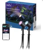 NEW EUFY E10 2-Pack RGBWW Smart LED Outdoor Spotlights In Black
