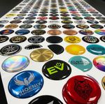 1 Set of 4 Create Your Own Resin Domed 3D Wheel Centres Up To 120mm