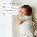 Baby Scratch Mittens That Stay On. Luxurious Bamboo-Cotton. Premature-6 Months