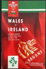 1993 WALES v IRELAND programme 