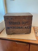 ANTIQUE SOLID OAK STORAGE BOX WITH NICE BRASS CUP CARRY HANDLES