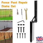 Upgraded Heavy Duty Fence Post Repair Stakes Fence Post Anchor Ground Sturdy