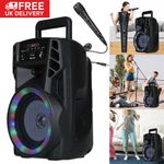 Portable Bluetooth Karaoke Speaker Machine with Microphone Party MP3 Player UK