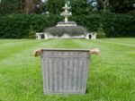 Vintage Style Galvanised Metal Oval Ribbed Dolly Tub Garden Planter Pot & Rope