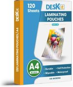 Deskit Laminating Pouches A4 Glossy 120 Sheets 100 Microns