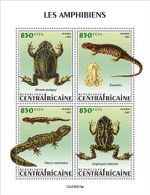 FROGS & AMPHIBIANS Animals MNH 4v-Stamp Sheet #41 (2021 Central Africa)