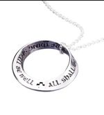 All Shall Be Well Affirmation Necklace Julian Norwich Sterling Silver