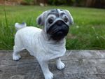 Garden Dog Pug outdoor ornament Birthday Gift Statues MND03C - UK SELLER