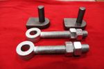 one pair Adjustable Gate Hinge Eye Bolts With Nuts 16mm x 100mm  weld on pins