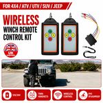 Universal Wireless Recovery Winch Remote Kit 12V 24V For ATV UTV 4x4 SUV Truck