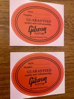 X2 Gibson-Style Interior Guitar Label Paper, Matte Finish High-Quality Replica