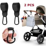 Buggy Clips 2pcs Leather Adjustable Pram Hooks for Bags Pushchair Stroller Clips