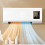 Mini Wall Mounted Electric Fan Heater PTC Ceramic Space Heater Remote Timer