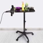 Salon Spa Instrument Tray Beauty Tattoo Rolling Trolley Cart Work Station Wheels