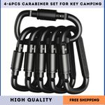 CARABINER CLIPS HOOKS HEAVY DUTY SPRING SNAP CLIP GYM CLIMBING SWING SCREW LOCK