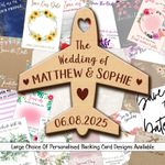 Aeroplane Travel Abroad Wooden Wedding Save The Date Magnets & Backing Cards