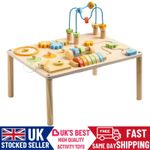 8 in 1 Wooden Activity Table Preschool Busy Montessori Toys for Toddlers Gift UK